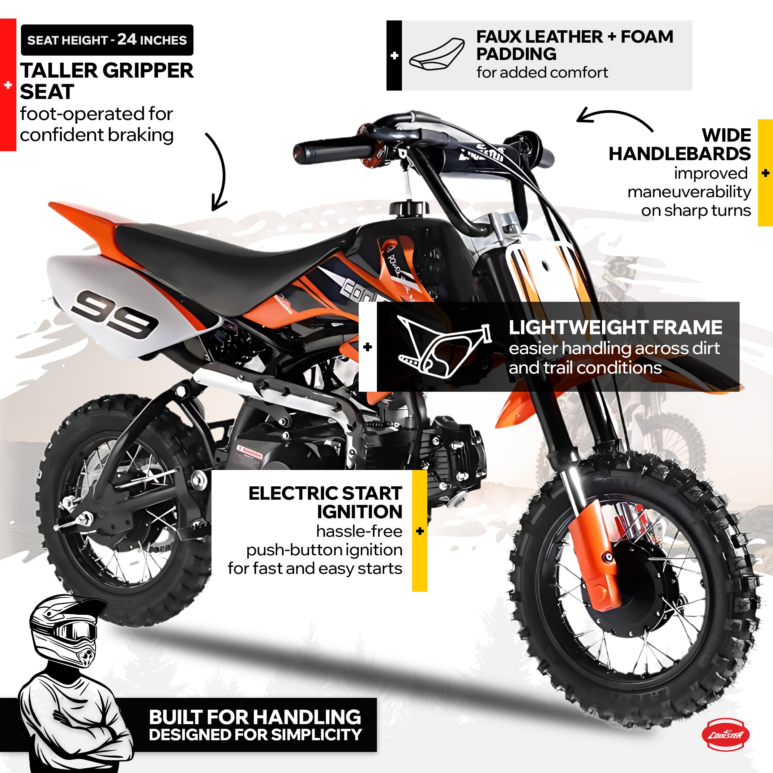 110cc Automatic Single Speed Off-Road Dirt Bike: Coolster QG-213A