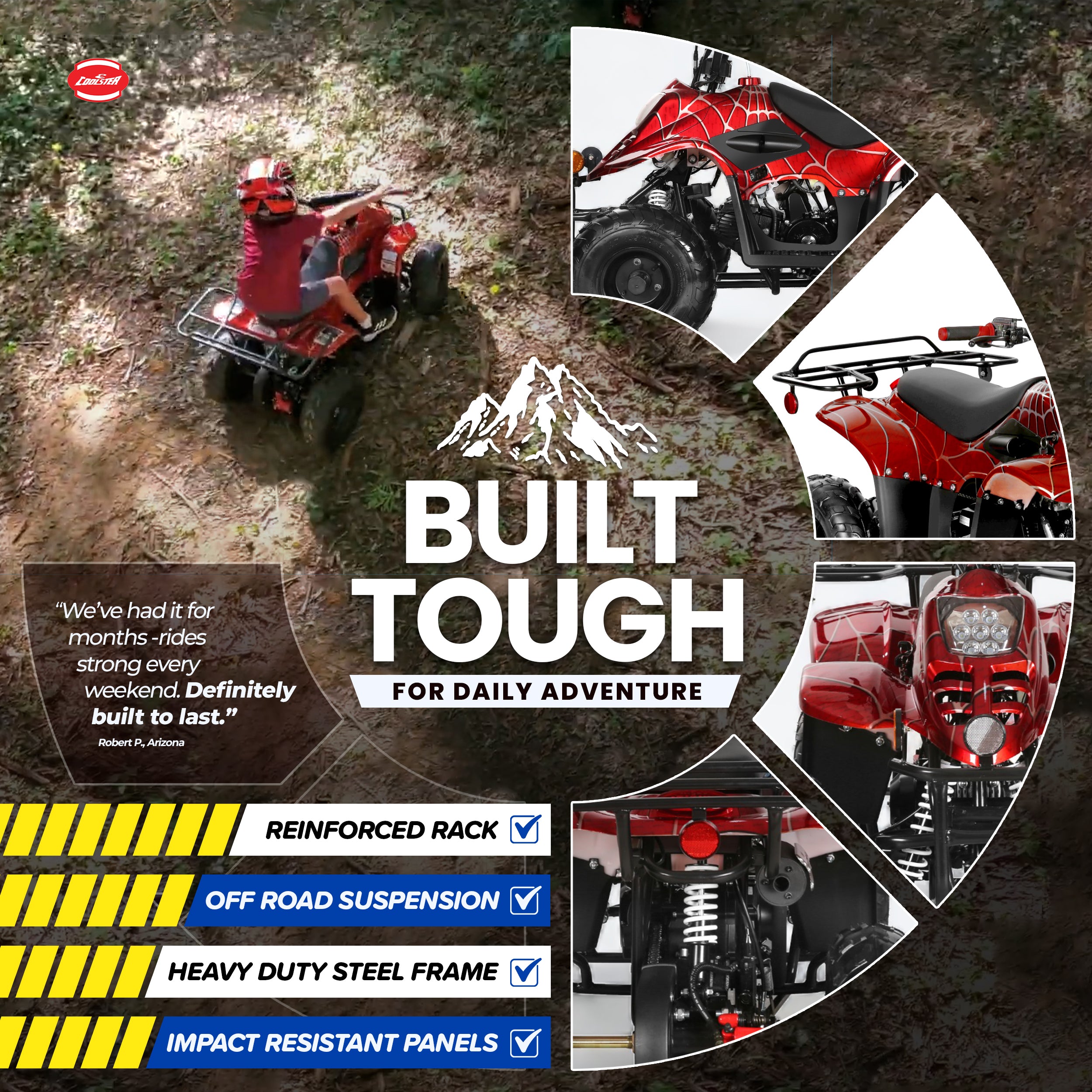 110cc Kids 4 Wheeler Quad - Coolster ATV-3050C