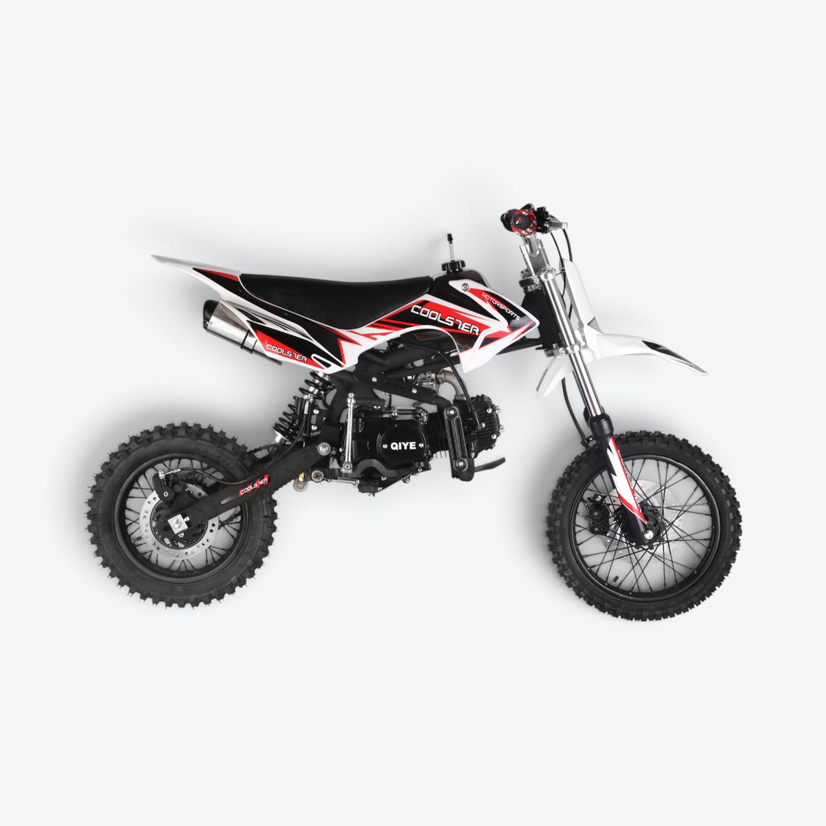 Coolster 125cc XR-125 Semi-Automatic Dirt Bike Black Red Right View