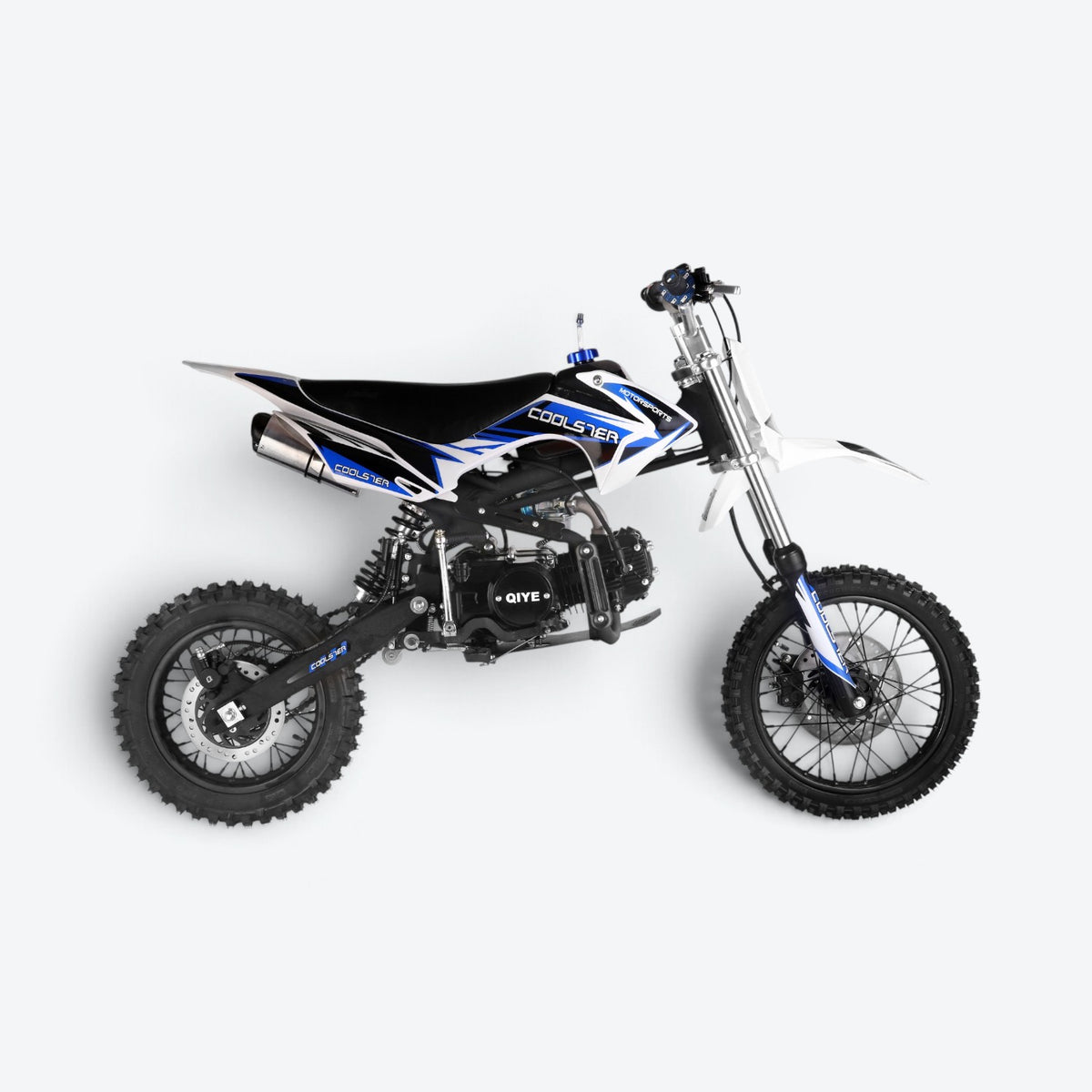 Coolster 125cc XR-125 Semi-Automatic Dirt Bike Blue Right View