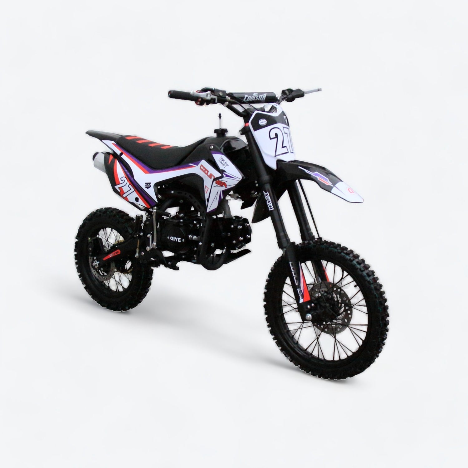 125cc Dirt Bike, 3 Speed Manual Gas Off-Road Motorcycle - Coolster M-125