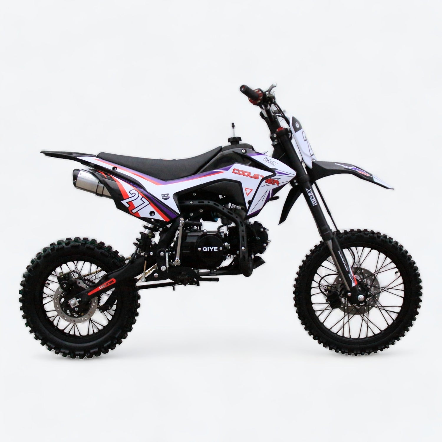 125cc Dirt Bike, 3 Speed Manual Gas Off-Road Motorcycle - Coolster M-125