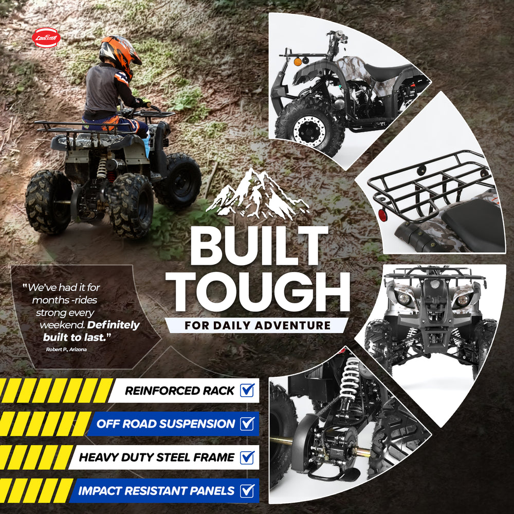 125cc Kids ATV, Off-Road 4 Wheeler Quad - Coolster 3125XR8