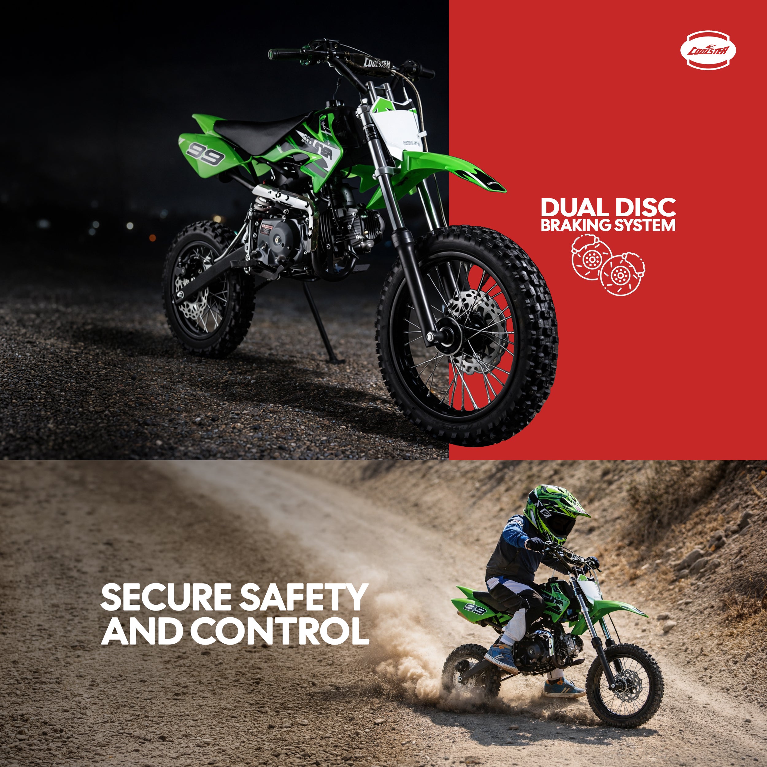 Coolster QG-214S-2 Dirt Bike | 120cc Semi-Automatic (No Clutch)