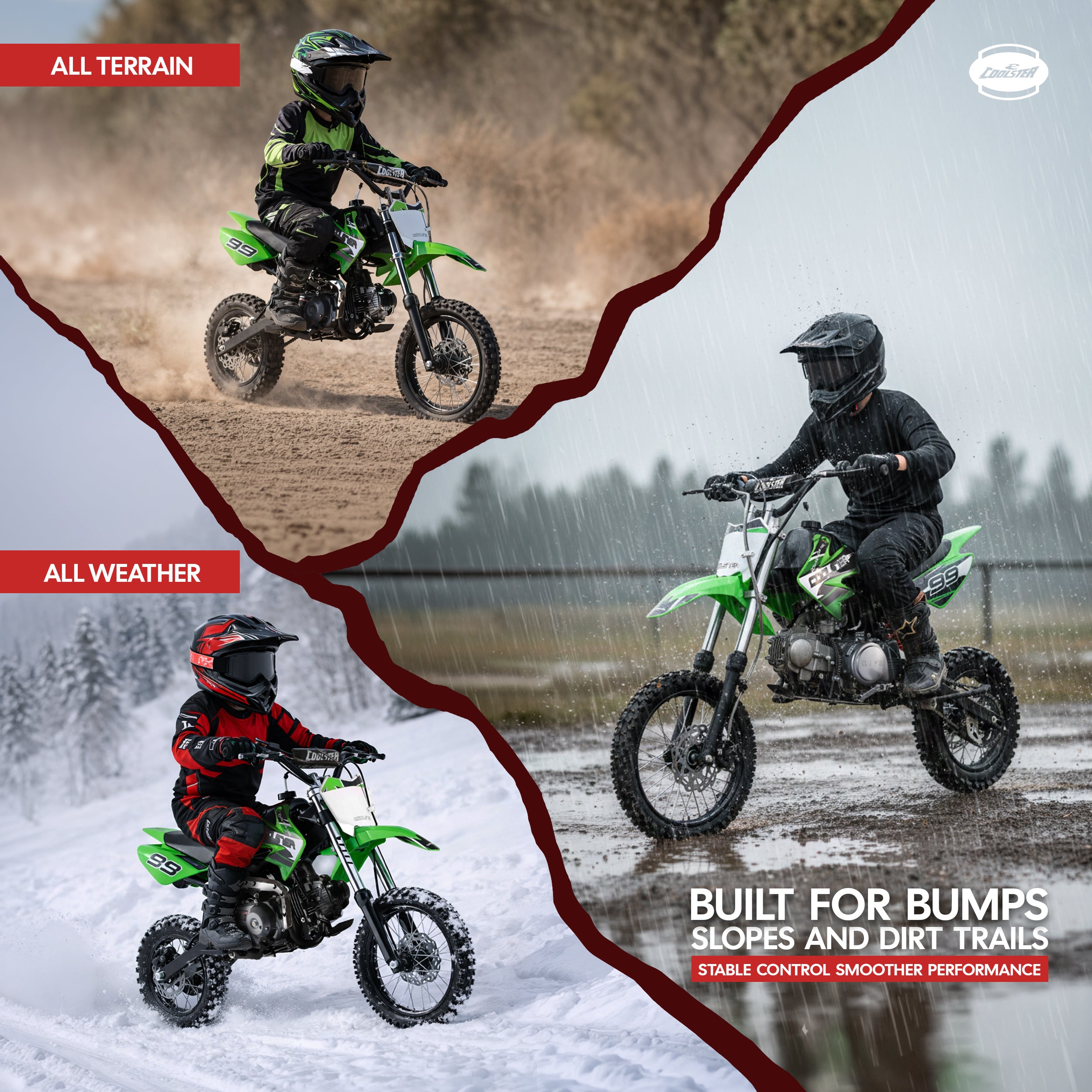 125CC Semi-Auto Gas Dirt Bike - Coolster QG-214S-2