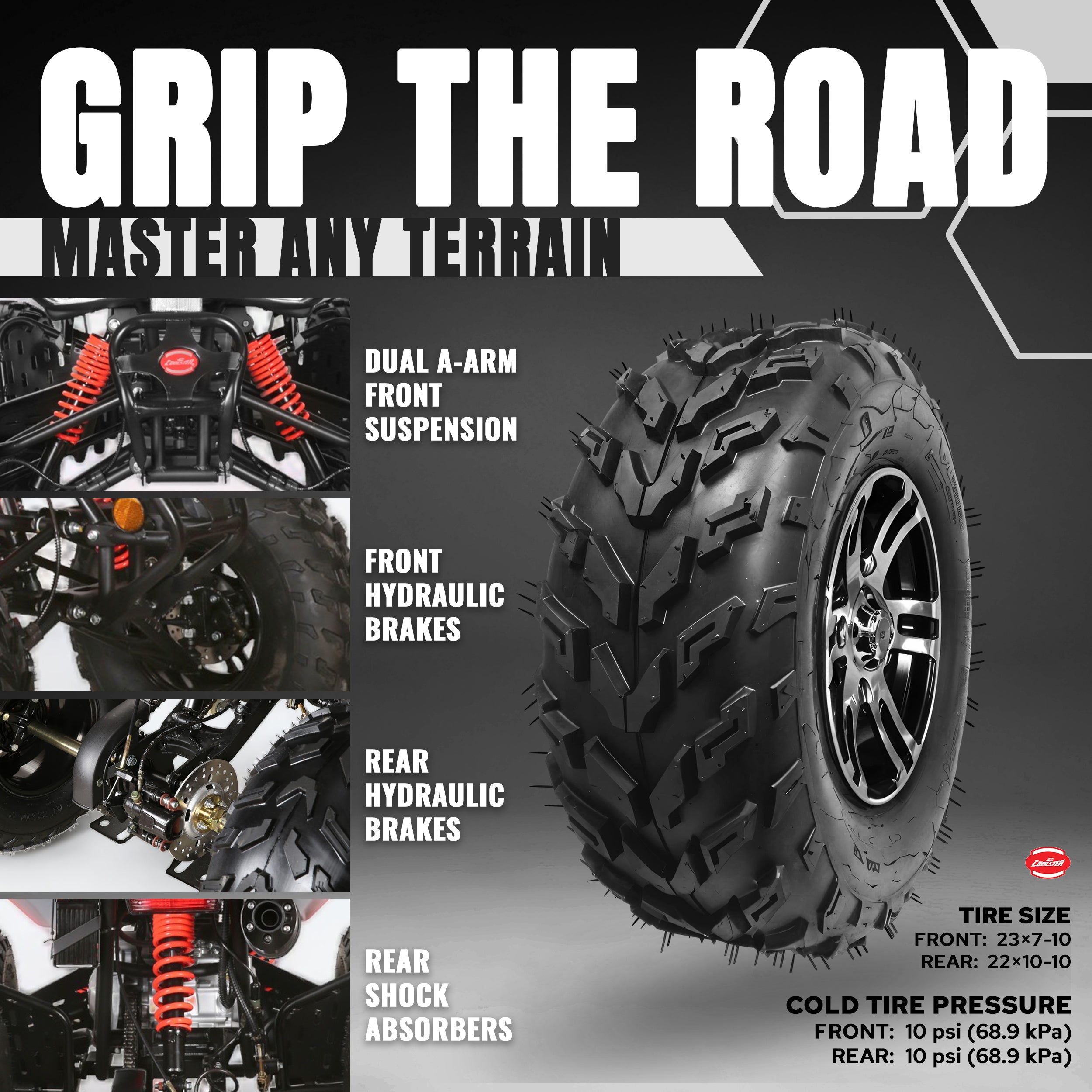 Coolster 200cc Manual Gas ATV Quad - ATV-3250S