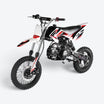 Coolster 125cc XR-125 Semi-Automatic Dirt Bike Black Red Front Left Quarter View